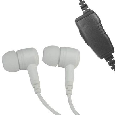 1-Wire Covert Dual Earbud Earpiece and PTT Mic for Motorola 2-Pin Two Way Radios (Commercial Grade - 3 Year Warranty)