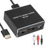 HDMI Audio Splitter, 4K x 2K HDMI Audio Extractor HDMI to Optical Spdif Toslink with HDMI and 3.5mm Stereo Audio Converter Adapter, Pass / 2.0CH / 5.1CH 3 Audio Mode view 1