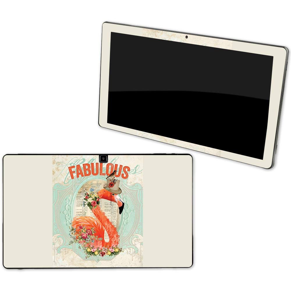 MightySkins Skin Compatible with NuVision Supreme 1001 Tablet - Fabulous Flamingo | Protective, Durable, and Unique Vinyl Decal wrap Cover | Easy to Apply, Remove, and Change Styles | Made in The USA