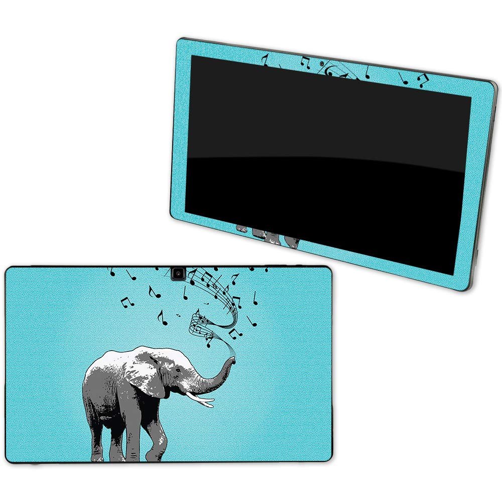 MightySkins Skin Compatible with NuVision Supreme 1001 Tablet - Musical Elephant | Protective, Durable, and Unique Vinyl Decal wrap Cover | Easy to Apply, Remove, and Change Styles | Made in The USA