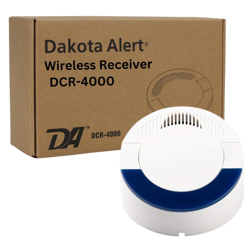 Dakota Alert Wireless Receiver- DCR-4000 Up to 1 Mile Operating Range - Compatible with All Dakota Alert 4000 Series Sensors: SBB-4000, DCHT-4000, DCMT-4000, DCPT-4000, and UT-4000 Transmitters