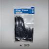 1000 Zip Ties (2.5mm thickness) ((4" x500 pieces) + (8" x500 pieces)) (Black) view 1