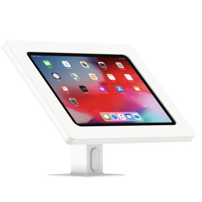 VidaMount White Exposed Rear Camera Enclosure and Rotating & Tilting Desk/Table Mount [Bundle] Compatible with iPad Pro 11" (1st Gen) & Air 10.9" (4th Gen)