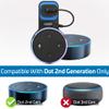 Coby Wall Mount for Echo Dot 2nd Generation, Smart Speaker Holder with Built-in Cable Management, 7.75" USB Charging Cable, Space-Saving Alexa Mount for Kitchen, Bedroom, Office, Bathroom view 2