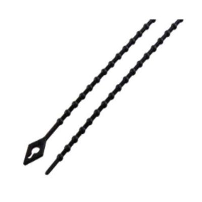 1000pc 4", 6", or 8" Black or Natural Beaded Zip Ties, 18lb (8", Black)