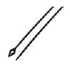 1000pc 4", 6", or 8" Black or Natural Beaded Zip Ties, 18lb (8", Black) view 1