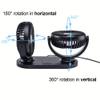 Aoneky 5V 2A 360 Rotating Dual USB Fan - Portable Personal Office Desk Car USB Fan view 2