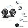 Aoneky 5V 2A 360 Rotating Dual USB Fan - Portable Personal Office Desk Car USB Fan view 4