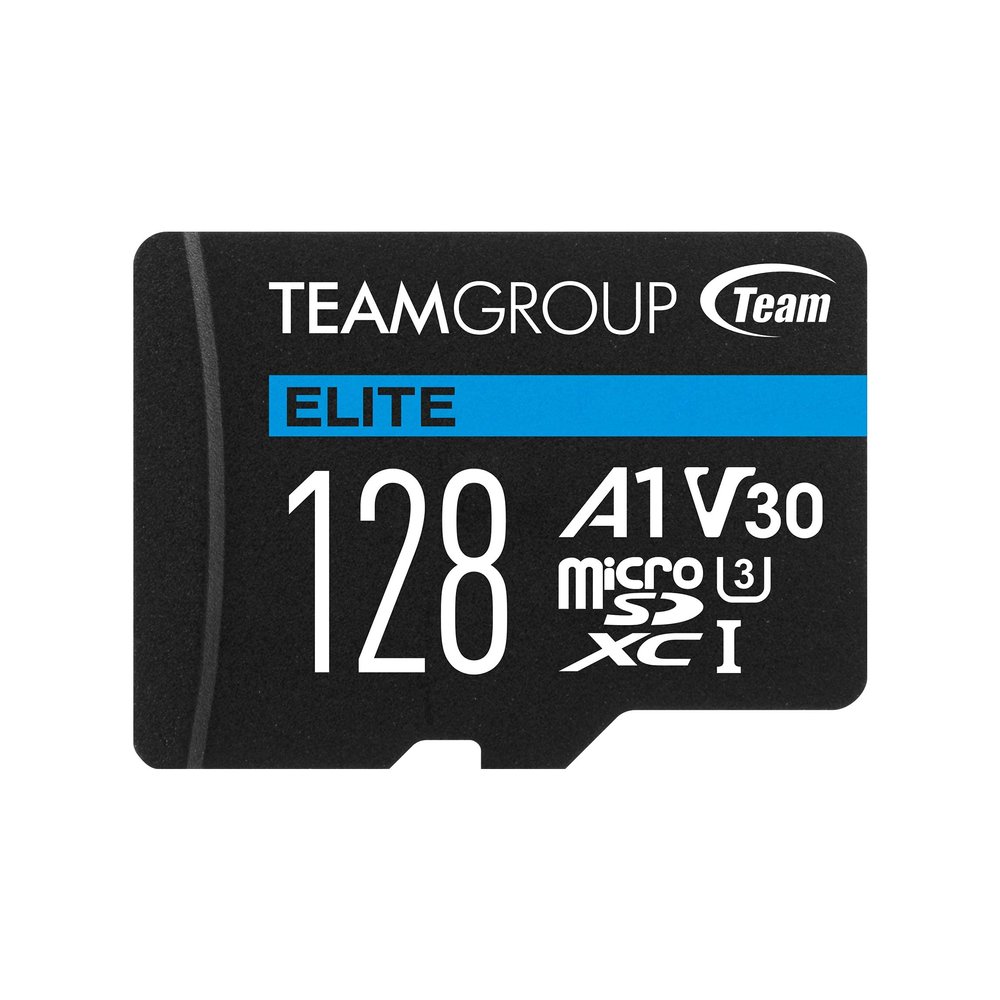 TEAMGROUP Elite A1 128GB Micro SDXC UHS-I U3 V30 A1 4K Read Speed up to 90MB/s High Speed Flash Memory Card with Adapter for Phone, Android Mobile Device, 4K Shooting, Switch TEAUSDX128GIV30A103