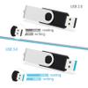 KOOTION 16GB Flash Drive 16gb USB Flash Drive 10 Pack Thumb Drive Memory Stick Swivel Jump Drive Keychain Design, Mixcolored view 2