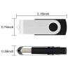 KOOTION 16GB Flash Drive 16gb USB Flash Drive 10 Pack Thumb Drive Memory Stick Swivel Jump Drive Keychain Design, Mixcolored view 4
