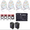 (4) FARENHEIT FHB-118 LED RGB DMX LED PAR Can Wash Lights+Controller+Cables+Bag view 1