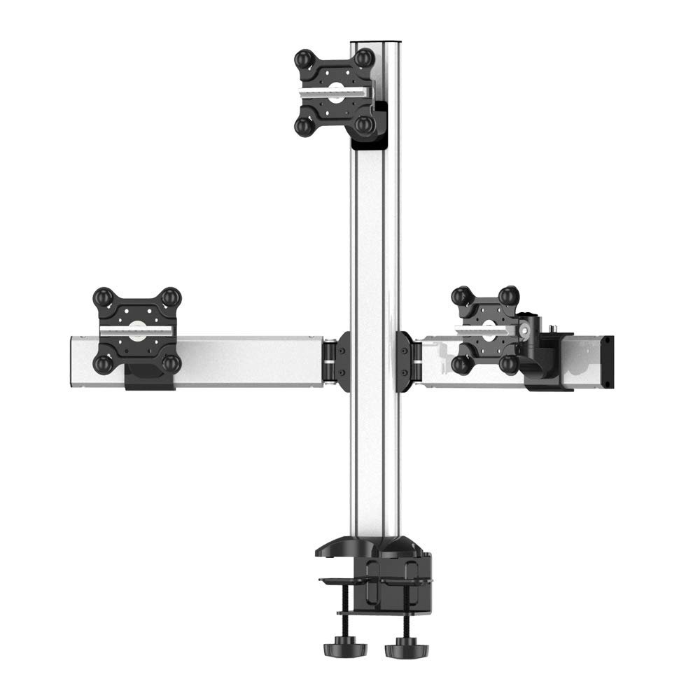 Continews Triple Monitor Desk Mount - Triangle & Low Profile for Compatible Apple Displays