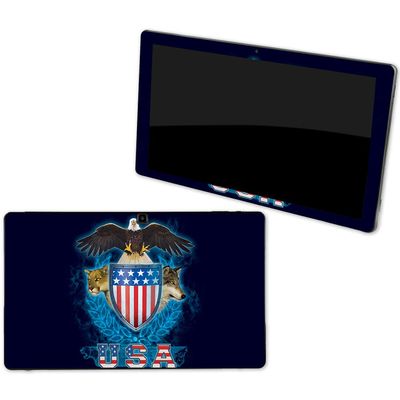 MightySkins Skin Compatible with NuVision Supreme 1001 Tablet - USA Trinity | Protective, Durable, and Unique Vinyl Decal wrap Cover | Easy to Apply, Remove, and Change Styles | Made in The USA