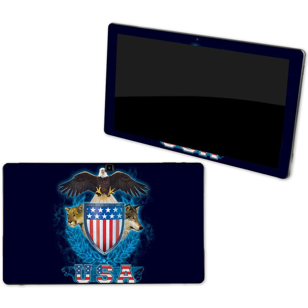 MightySkins Skin Compatible with NuVision Supreme 1001 Tablet - USA Trinity | Protective, Durable, and Unique Vinyl Decal wrap Cover | Easy to Apply, Remove, and Change Styles | Made in The USA