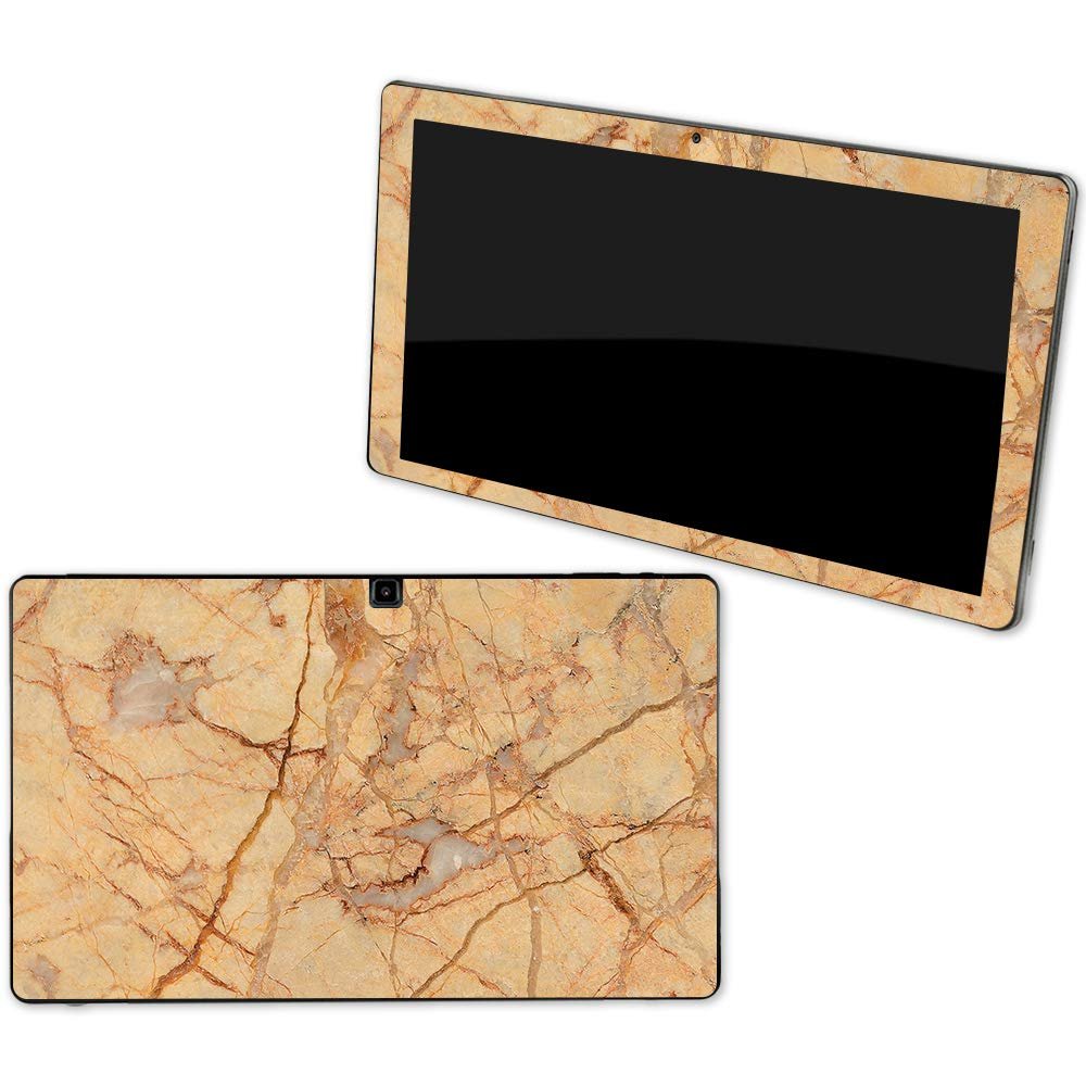 MightySkins Skin Compatible with NuVision Supreme 1001 Tablet - Amber Marble | Protective, Durable, and Unique Vinyl Decal wrap Cover | Easy to Apply, Remove, and Change Styles | Made in The USA