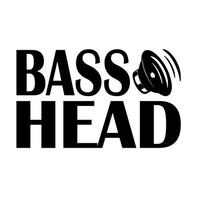 Minglewood Trading Bright Pink - Bass Head 10" x 6" Vinyl Decal Sticker -V3- EDM Music Speaker Basshead Head Banger - 20 Color Options