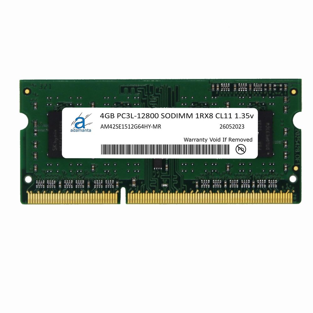Adamanta 4GB (1x4GB) Laptop Memory Upgrade DDR3/DDR3L 1600Mhz PC3L-12800 SODIMM 1Rx8 CL11 1.35v Notebook RAM DRAM