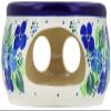Polmedia Polish Pottery Heater - Blue Phlox Pattern Handmade in Boleslawiec Poland by Ceramika Artystyczna + Certificate of Authenticity view 3