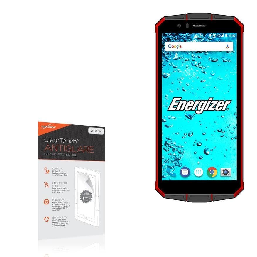 BoxWave Screen Protector Compatible with Energizer Hardcase H501S - ClearTouch Anti-Glare (2-Pack), Anti-Fingerprint Matte Film Skin