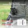 AOKA 15.75"/0.99 lbs Mini Carbon Fiber Tripod, Compact Pocket Travel Tabletop Tripod for Mobile Phones, Mirrorless Cameras, Digital Cameras, Projectors, Webcams view 2