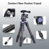 AOKA 15.75"/0.99 lbs Mini Carbon Fiber Tripod, Compact Pocket Travel Tabletop Tripod for Mobile Phones, Mirrorless Cameras, Digital Cameras, Projectors, Webcams view 3