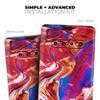 DesignSkinz Liquid Abstract Paint V44 - Design Skinz Vinyl Decal Wrap Cover Compatible with Samsung Galaxy S10 Plus 2-Pack Bundle! Full-Body + Back Glass view 4