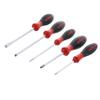 Wiha 30277 SoftFinish Screwdriver Set, 5 Piece, Slotted & Phillips, Cushion Grip Handles, Chrome Finish view 2