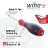 Wiha 30277 SoftFinish Screwdriver Set, 5 Piece, Slotted & Phillips, Cushion Grip Handles, Chrome Finish view 4