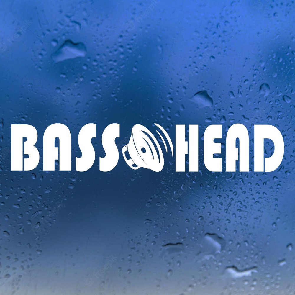 Minglewood Trading Orange - Bass Head 11.5" x 2" Vinyl Decal V2 EDM Music Speaker Basshead Head Banger - Die Cut Sticker