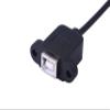 CERRXIAN 50cm Mini USB 5pin Male to USB Type B 2.0 Female Extension Panel Mount Data and Charge Cable with Screws Holes view 3