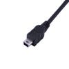 CERRXIAN 50cm Mini USB 5pin Male to USB Type B 2.0 Female Extension Panel Mount Data and Charge Cable with Screws Holes view 4