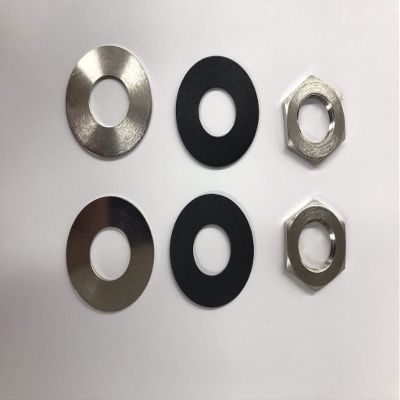 1" Panel Nut, Gasket, Washer Set for UHF and N Type Bulkhead Connectors (5/8")