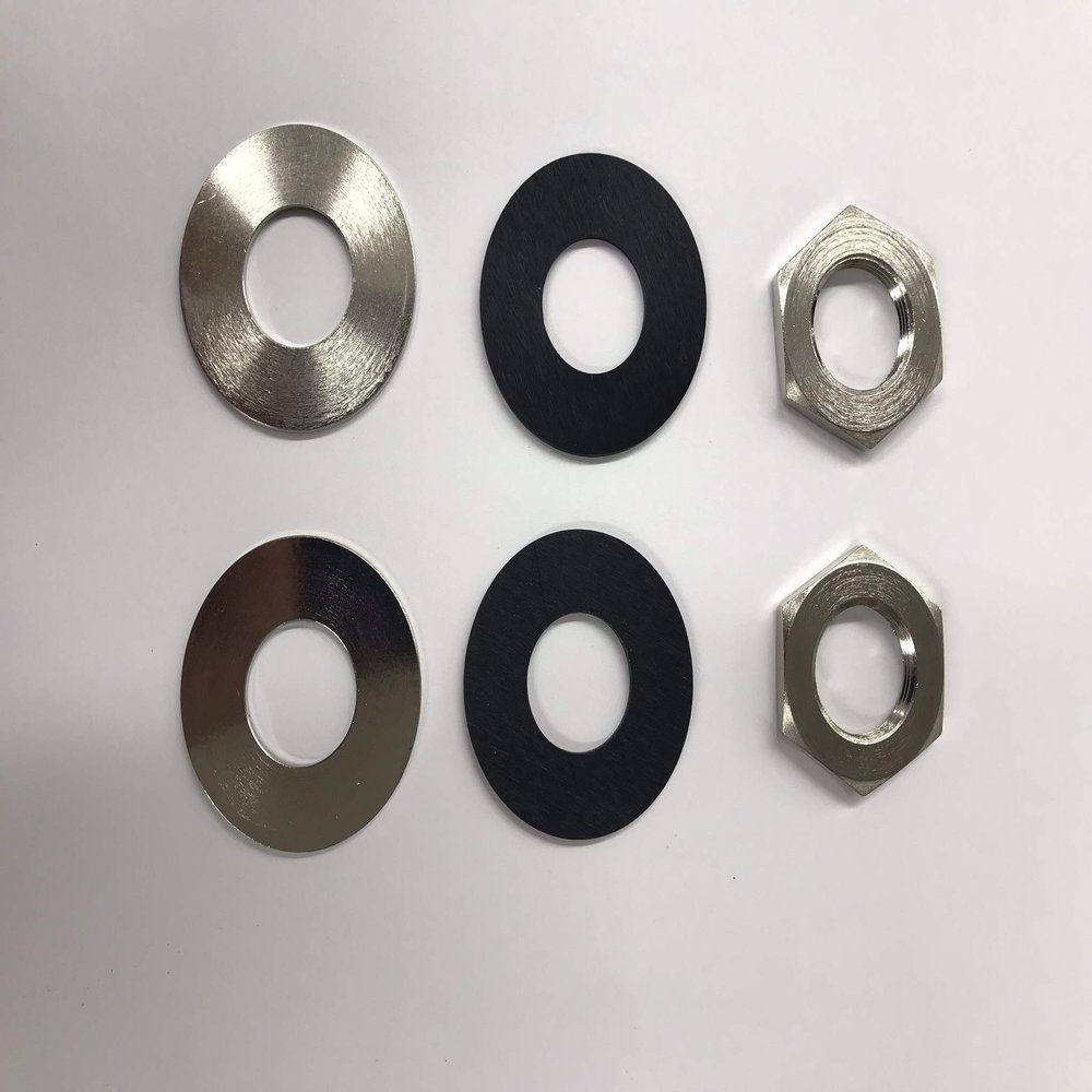 1" Panel Nut, Gasket, Washer Set for UHF and N Type Bulkhead Connectors (5/8")