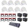 (8) FARENHEIT FHB-118 LED RGB DMX LED PAR Can Wash Lights+Controller+Cables+Bags view 1