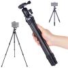 AOKA 28-inch/1.1 lb Mini Portable Carbon Fiber Tripod, Lightweight and Compact Travel Desktop Tripod for Mobile Phones, Mirrorless Cameras, Camcorders, Projectors, Webcams view 1