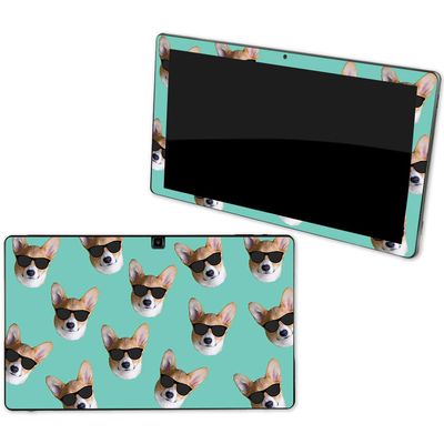 MightySkins Skin Compatible with NuVision Supreme 1001 Tablet - Cool Corgi | Protective, Durable, and Unique Vinyl Decal wrap Cover | Easy to Apply, Remove, and Change Styles | Made in The USA
