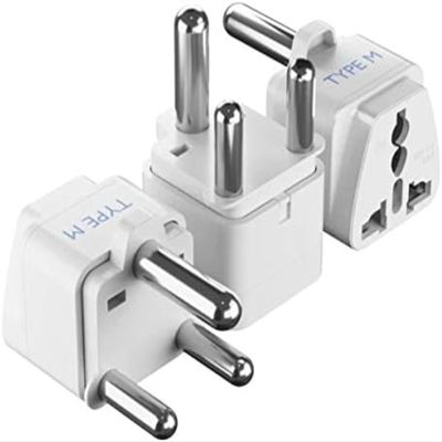 Ceptics South Africa, Botswana Travel Adapter, Universal Socket Plug Accepts Plugs From any Country, Perfect for Cell Phones, Laptops, Chargers and More - 3 Pack