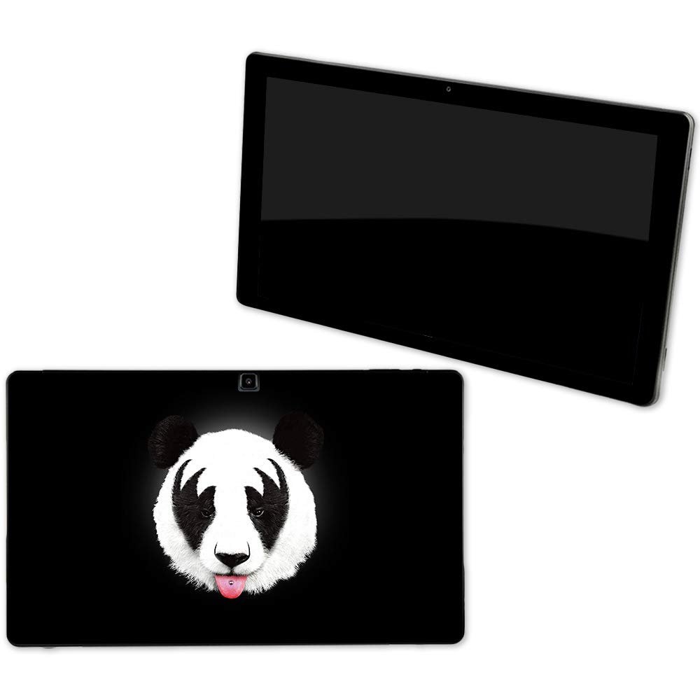 MightySkins Skin Compatible with NuVision Supreme 1001 Tablet - Rock N Roll Panda | Protective, Durable, and Unique Vinyl Decal wrap Cover | Easy to Apply, Remove, and Change Styles | Made in The USA