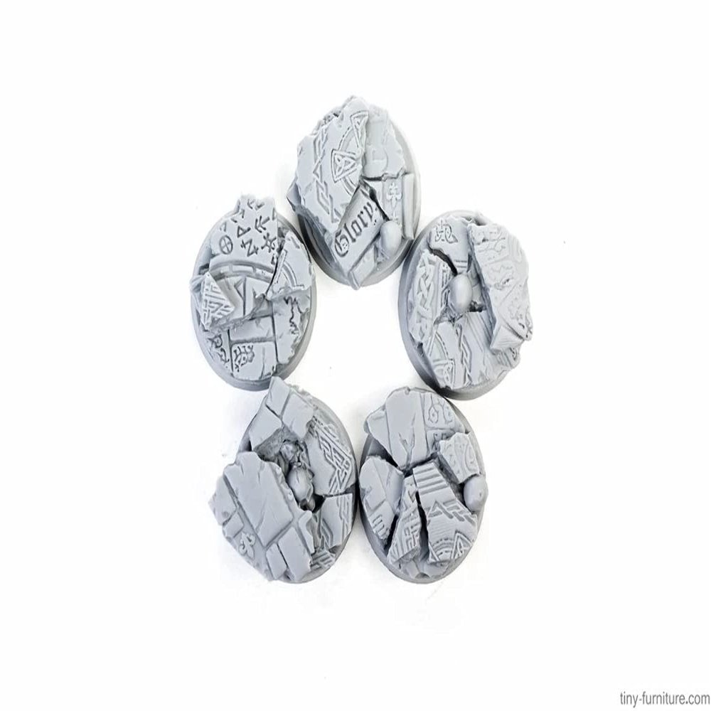 Tiny-Furniture #229-4 - Bases 25mm - Temple of Death - UNPAINTED