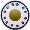 Polmedia Polish Pottery Heater - Blue Daisy Trellis Pattern Handmade in Boleslawiec Poland by Ceramika Artystyczna + Certificate of Authenticity view 2