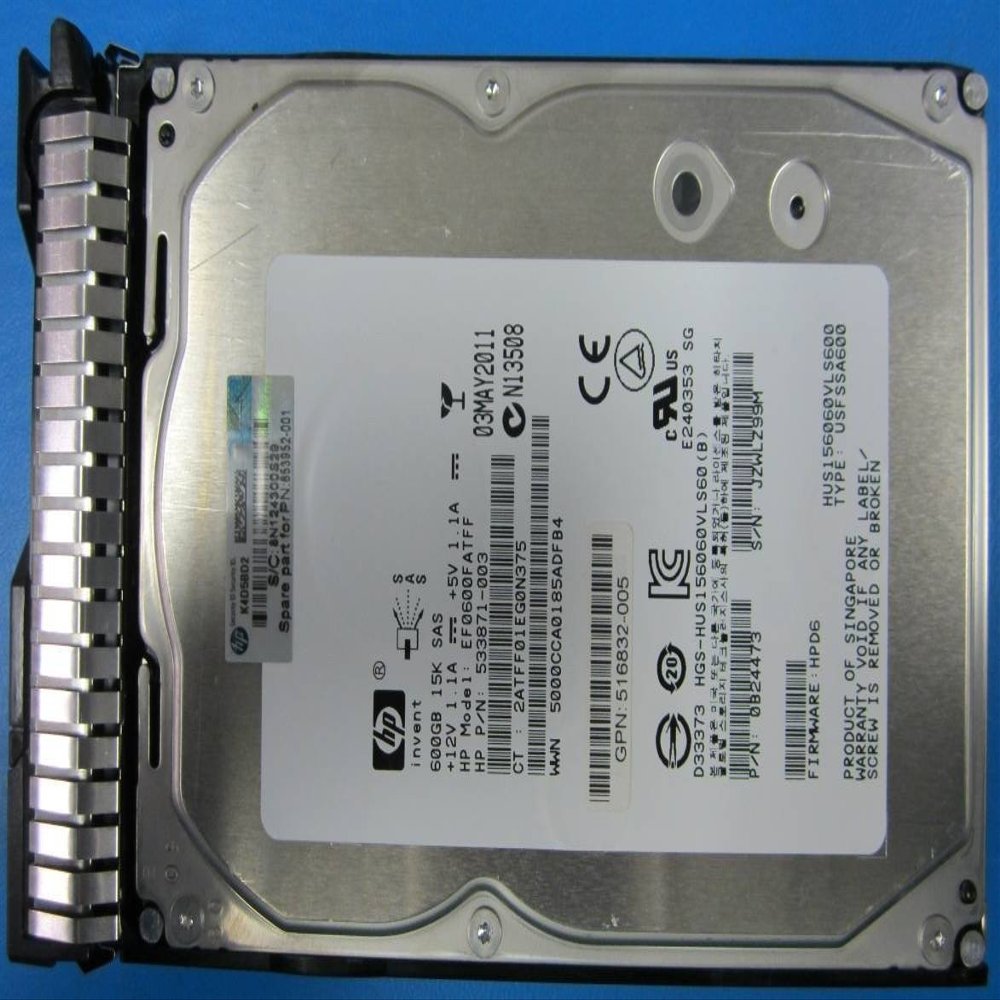 HP 653952-001 - HP 600GB 6G SAS 15K 3.5IN SC ENT HD (Certified Refurbished)