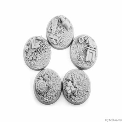 Tiny-Furniture #229-7 - Bases 25mm - Village Road - UNPAINTED