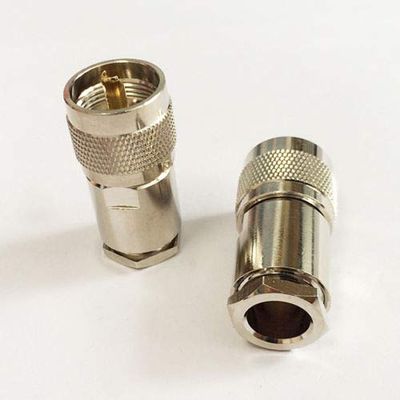 1PC UHF PL259 Male RF clamp Connector for RG8 RG213 Cable Nickel Straight New