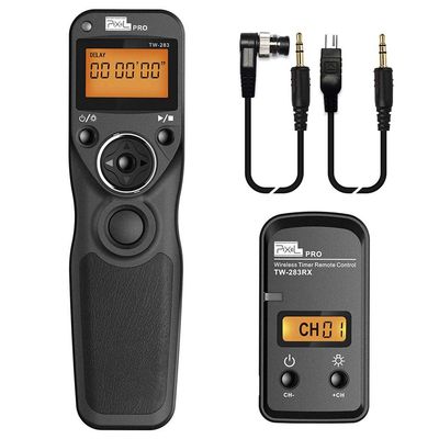 Remote Shutter Release for Nikon, Wireless Shutter Release Timer Remote Control Pixel TW-283 DC0/DC2 for Nikon D5200 D7100 D850 D800 D750 D610 Z6 Z7 Z8 Z9