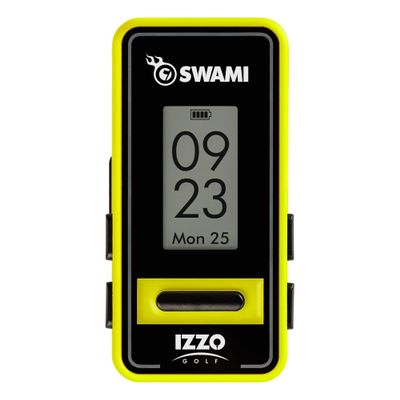 Izzo Golf Swami Clip-On Golf GPS With Voice Feature, Yellow