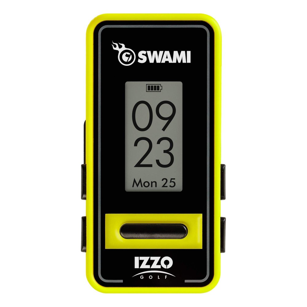Izzo Golf Swami Clip-On Golf GPS With Voice Feature, Yellow