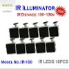 BENESTON IR Illuminator / 100~130m / IR LEDs 18PCS / IP66 / CCTV/Security 10pcs view 3