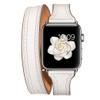 MagicQK Double Tour Watch Band Replacement Compatible for Apple Watch 1/2/3/4 Soft Leather Strap (White, 38mm/40mm) view 4