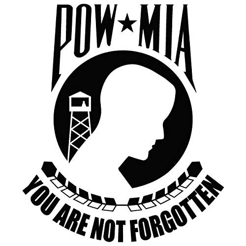 National League of Families POW MIA Shield Car Window Vinyl Decal Sticker (PM-01) (6 inches x 7 inches)